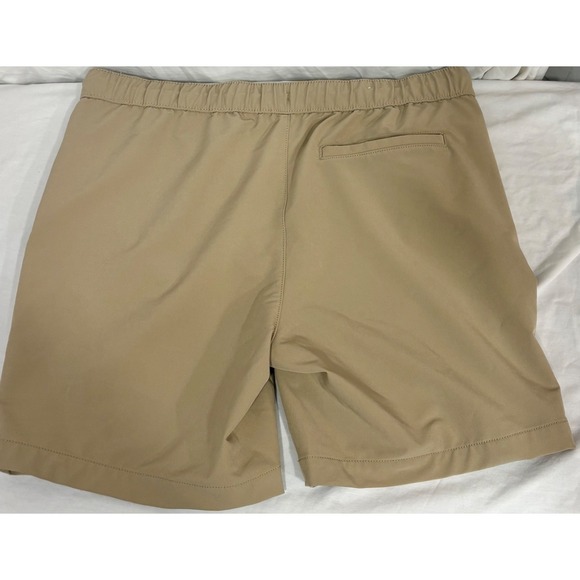 Goodfellow Tech Jogger Shorts L Khaki UPF 50+ Recycled Quick Dry Stretch - Picture 6 of 9